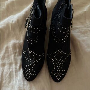 INC International Concepts Black Studded Ankle Boots